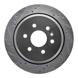 Dynamic Friction 2015-2020 Chevrolet Colorado Rear Left Drilled & Slotted Silver Brake Rotor by Dynamic Friction Company 631-48063L