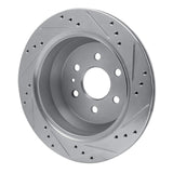 Dynamic Friction 2015-2020 Chevrolet Colorado Rear Left Drilled & Slotted Silver Brake Rotor by Dynamic Friction Company 631-48063L
