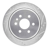 Dynamic Friction 2015-2020 Chevrolet Colorado Rear Right Drilled & Slotted Silver Brake Rotor by Dynamic Friction Company 631-48063R