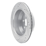 Dynamic Friction 2015-2020 Chevrolet Colorado Rear Right Drilled & Slotted Silver Brake Rotor by Dynamic Friction Company 631-48063R