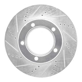 Dynamic Friction 2003-2010 Chevrolet C4500 Kodiak Rear Left/Front Left Drilled & Slotted Silver Brake Rotor by Dynamic Friction Company 631-48081L
