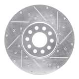 Dynamic Friction 2006-2012 Damon Daybreak Rear Right/Front Right Drilled & Slotted Silver Brake Rotor by Dynamic Friction Company 631-48087R