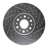 R1 Concepts 2017-2025 Buick Enclave Front Left Drilled & Slotted Silver Brake Rotor by R1 Concepts RNC-631-48090L