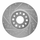 R1 Concepts 2017-2025 Buick Enclave Front Left Drilled & Slotted Silver Brake Rotor by R1 Concepts RNC-631-48090L