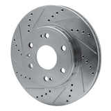 Dynamic Friction 2009-2020 Chevrolet Tahoe Front Left Drilled & Slotted Silver Brake Rotor by Dynamic Friction Company 631-48091L