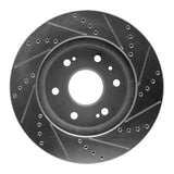 Dynamic Friction 2009-2020 Chevrolet Tahoe Front Left Drilled & Slotted Silver Brake Rotor by Dynamic Friction Company 631-48091L