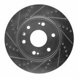 Dynamic Friction 2009-2020 Chevrolet Tahoe Front Left Drilled & Slotted Silver Brake Rotor by Dynamic Friction Company 631-48091L