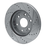 Dynamic Friction 2009-2020 Chevrolet Tahoe Front Left Drilled & Slotted Silver Brake Rotor by Dynamic Friction Company 631-48091L
