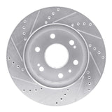 Dynamic Friction 2009-2020 Chevrolet Tahoe Front Right Drilled & Slotted Silver Brake Rotor by Dynamic Friction Company 631-48091R