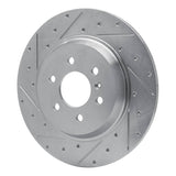 Dynamic Friction 2011-2015 VPG MV-1 Rear Left Drilled & Slotted Silver Brake Rotor by Dynamic Friction Company 631-49000L