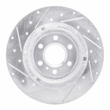 Dynamic Friction 2011-2015 VPG MV-1 Rear Right Drilled & Slotted Silver Brake Rotor by Dynamic Friction Company 631-49000R
