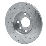 R1 Concepts 1988-1989 Pontiac LeMans Front Left Drilled & Slotted Silver Brake Rotor by R1 Concepts 631-52000L
