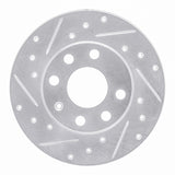 R1 Concepts 1988-1989 Pontiac LeMans Front Right Drilled & Slotted Silver Brake Rotor by R1 Concepts 631-52000R