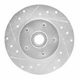 R1 Concepts 1984-1987 Pontiac Fiero Front Left Drilled & Slotted Silver Brake Rotor by R1 Concepts 631-52002L