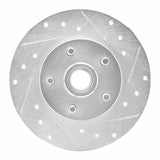 R1 Concepts 1984-1987 Pontiac Fiero Front Right Drilled & Slotted Silver Brake Rotor by R1 Concepts 631-52002R