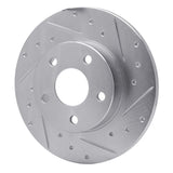 R1 Concepts 1984-1987 Pontiac Fiero Rear Right Drilled & Slotted Silver Brake Rotor by R1 Concepts 631-52003R