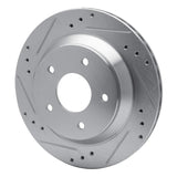 R1 Concepts 1985-1992 Chevrolet Camaro Rear Left Drilled & Slotted Silver Brake Rotor by R1 Concepts 631-52006L