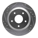 R1 Concepts 1985-1992 Chevrolet Camaro Rear Left Drilled & Slotted Silver Brake Rotor by R1 Concepts 631-52006L