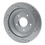 R1 Concepts 1985-1992 Chevrolet Camaro Rear Left Drilled & Slotted Silver Brake Rotor by R1 Concepts 631-52006L