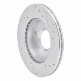 R1 Concepts 1990-1990 Pontiac 6000 Rear Left Drilled & Slotted Silver Brake Rotor by R1 Concepts 631-52008L