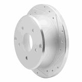 Dynamic Friction 2004-2004 Pontiac GTO Rear Right Drilled & Slotted Silver Brake Rotor by Dynamic Friction Company 631-52014R