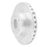 Dynamic Friction 2005-2006 Pontiac GTO Front Left Drilled & Slotted Silver Brake Rotor by Dynamic Friction Company 631-52016L