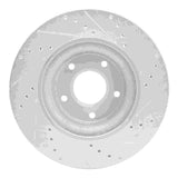 Dynamic Friction 2005-2006 Pontiac GTO Front Left Drilled & Slotted Silver Brake Rotor by Dynamic Friction Company 631-52016L