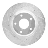 Dynamic Friction 2005-2006 Pontiac GTO Front Left Drilled & Slotted Silver Brake Rotor by Dynamic Friction Company 631-52016L