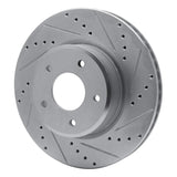Dynamic Friction 2005-2006 Pontiac GTO Front Right Drilled & Slotted Silver Brake Rotor by Dynamic Friction Company 631-52016R