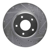 Dynamic Friction 2005-2006 Pontiac GTO Front Right Drilled & Slotted Silver Brake Rotor by Dynamic Friction Company 631-52016R