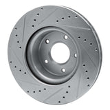 Dynamic Friction 2005-2006 Pontiac GTO Front Right Drilled & Slotted Silver Brake Rotor by Dynamic Friction Company 631-52016R