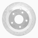 Dynamic Friction 2005-2006 Pontiac GTO Rear Left Drilled & Slotted Silver Brake Rotor by Dynamic Friction Company 631-52017L