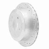 Dynamic Friction 2005-2006 Pontiac GTO Rear Right Drilled & Slotted Silver Brake Rotor by Dynamic Friction Company 631-52017R