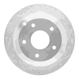 Dynamic Friction 2005-2006 Pontiac GTO Rear Right Drilled & Slotted Silver Brake Rotor by Dynamic Friction Company 631-52017R