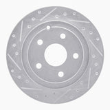 R1 Concepts 08-09 Pontiac G8 Rear Left Drilled & Slotted Silver Brake Rotor by R1 Concepts RNC-631-52020L