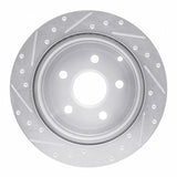 R1 Concepts 08-09 Pontiac G8 Rear Right Drilled & Slotted Silver Brake Rotor by R1 Concepts RNC-631-52020R