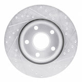 R1 Concepts 08-09 Pontiac G8 Front Left Drilled & Slotted Silver Brake Rotor by R1 Concepts RNC-631-52021L