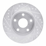R1 Concepts 08-09 Pontiac G8 Front Left Drilled & Slotted Silver Brake Rotor by R1 Concepts RNC-631-52021L