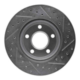 Dynamic Friction 2004-2009 Buick Terraza Front Left Drilled & Slotted Silver Brake Rotor by Dynamic Friction Company 631-52024L