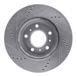 Dynamic Friction 2004-2009 Buick Terraza Front Right Drilled & Slotted Silver Brake Rotor by Dynamic Friction Company 631-52024R