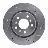 Dynamic Friction 2004-2009 Buick Terraza Front Right Drilled & Slotted Silver Brake Rotor by Dynamic Friction Company 631-52024R