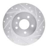Dynamic Friction 2005-2005 Buick Terraza Rear Right Drilled & Slotted Silver Brake Rotor by Dynamic Friction Company 631-52025R