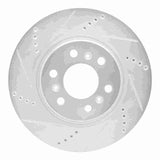 Dynamic Friction 2006-2009 Buick Terraza Front Left Drilled & Slotted Silver Brake Rotor by Dynamic Friction Company 631-52027L