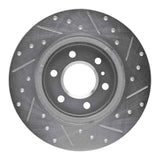 Dynamic Friction 2006-2009 Buick Terraza Rear Left Drilled & Slotted Silver Brake Rotor by Dynamic Friction Company 631-52028L