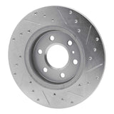 Dynamic Friction 2006-2009 Buick Terraza Rear Left Drilled & Slotted Silver Brake Rotor by Dynamic Friction Company 631-52028L