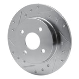R1 Concepts 1991-1998 Saturn SL2 Rear Left Drilled & Slotted Silver Brake Rotor by R1 Concepts 631-53000L