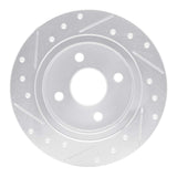 R1 Concepts 1991-1998 Saturn SC Rear Right Drilled & Slotted Silver Brake Rotor by R1 Concepts 631-53000R