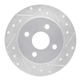 R1 Concepts 1991-1998 Saturn SC Rear Right Drilled & Slotted Silver Brake Rotor by R1 Concepts 631-53000R