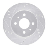 R1 Concepts 1991-2002 Saturn SL Front Left Drilled & Slotted Silver Brake Rotor by R1 Concepts 631-53001L