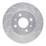 R1 Concepts 1991-2002 Saturn SL2 Front Right Drilled & Slotted Silver Brake Rotor by R1 Concepts 631-53001R